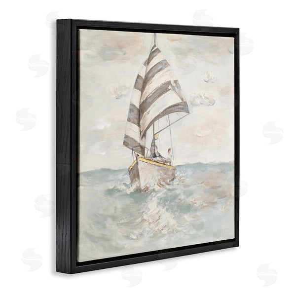 Stupell Industries Patricia Pinto | Sailing Fishing Boat High Tide Open Sea Wall Art