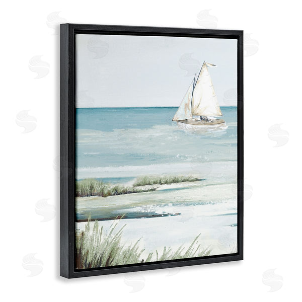 Stupell Industries Patricia Pinto | Sailing The Bay Soft Traditional Grassy Nautical Landscape Wall Art