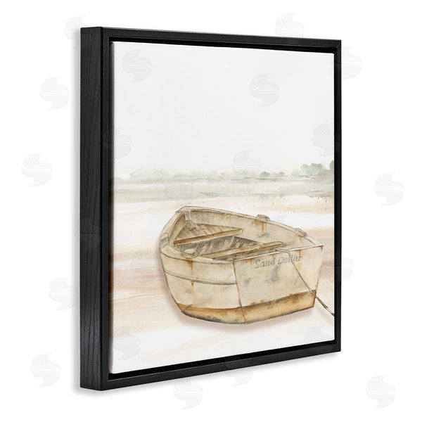 Stupell Industries Patricia Pinto | Sand Dollar Logged Rowboat Ready To Sail Horizon Wall Art