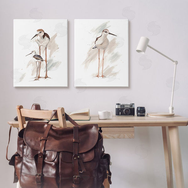 Stupell Industries Patricia Pinto | Sandpiper Bird Family Sunny Beach Coastal Bird Wall Art