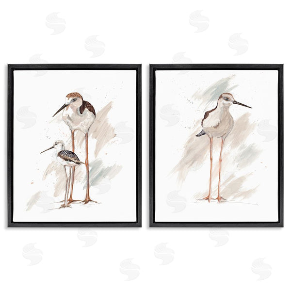 Stupell Industries Patricia Pinto | Sandpiper Bird Family Sunny Beach Coastal Bird Wall Art