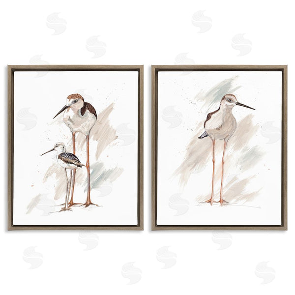 Stupell Industries Patricia Pinto | Sandpiper Bird Family Sunny Beach Coastal Bird Wall Art