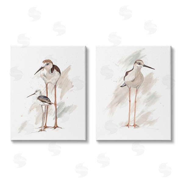 stupell industries Patricia Pinto | Sandpiper Bird Family Sunny Beach Coastal Bird Wall Art