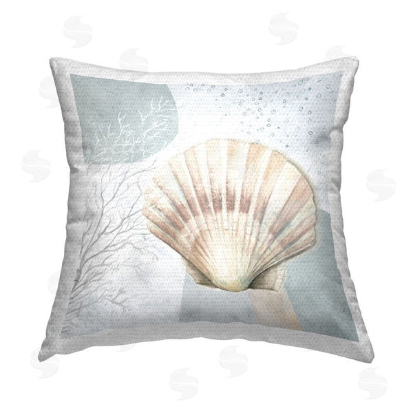 Stupell Industries Patricia Pinto | Seashell Circle Pattern Printed Throw Pillow