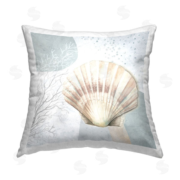 stupell industries Patricia Pinto | Seashell Circle Pattern Printed Throw Pillow