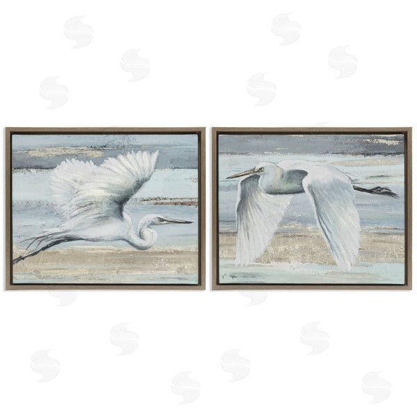 Stupell Industries Patricia Pinto | Soaring Egrets Over Shore