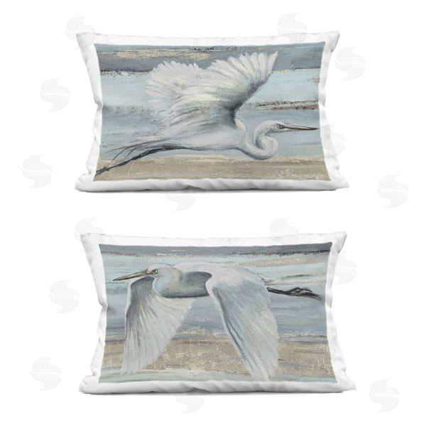 stupell industries PATRICIA PINTO | Soaring Egrets over Shore Printed Throw Pillow Set