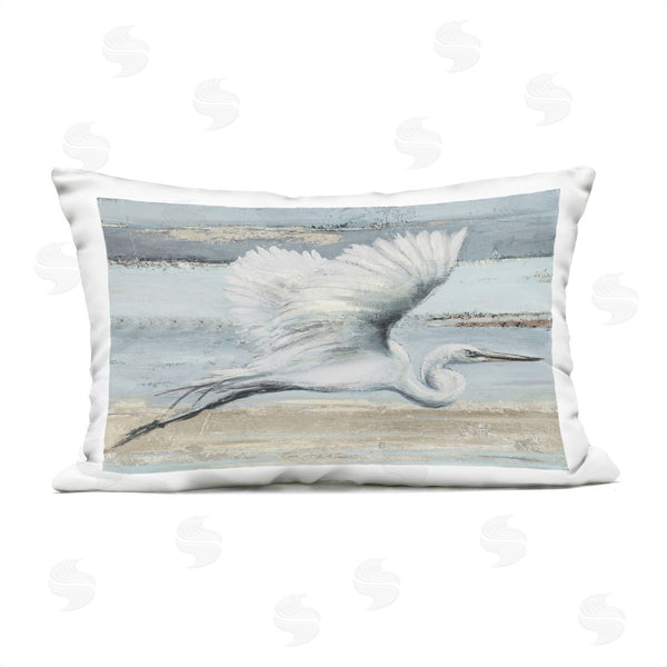 Stupell Industries PATRICIA PINTO | Soaring Great Egret Printed Throw Pillow