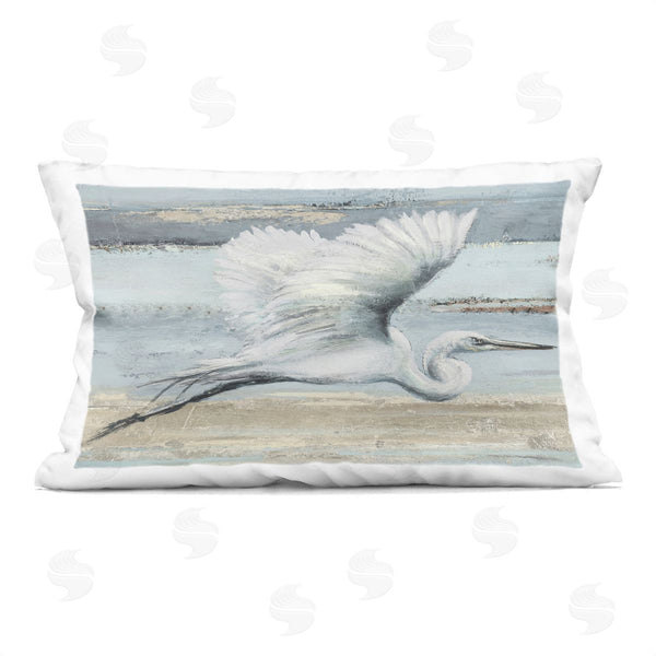 stupell industries PATRICIA PINTO | Soaring Great Egret Printed Throw Pillow