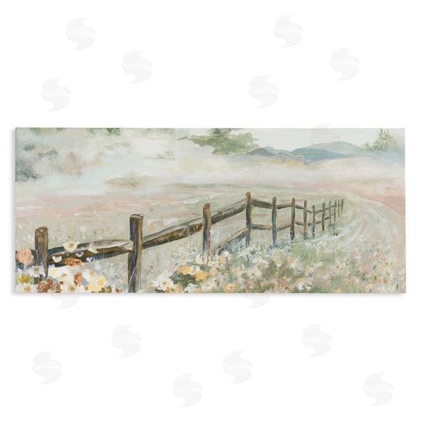 stupell industries Patricia Pinto | Soft Fence with Flowers Wall Art