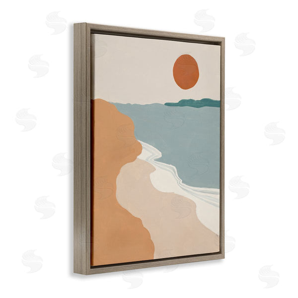 Stupell Industries Patricia Pinto | Soft Neutral Coastal Landscape Terracotta Brown