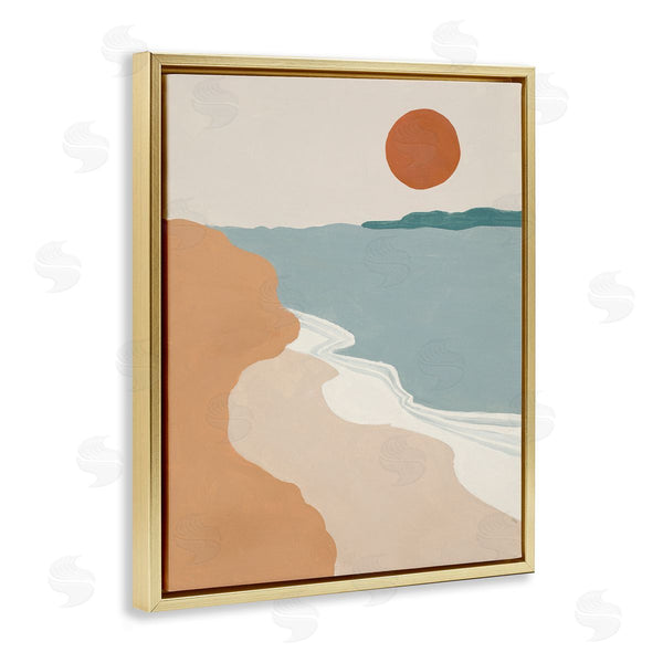 Stupell Industries Patricia Pinto | Soft Neutral Coastal Landscape Terracotta Brown