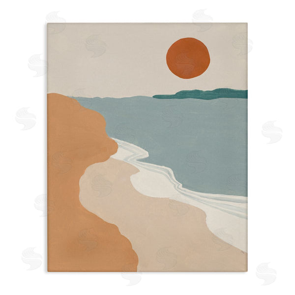 stupell industries Patricia Pinto | Soft Neutral Coastal Landscape Terracotta Brown