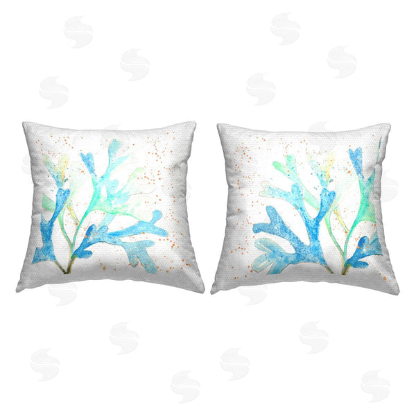Stupell Industries Patricia Pinto | Speckled Blue Green Coral Printed Throw Pillow Set