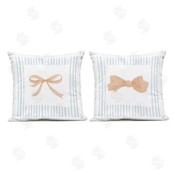Stupell Industries PATRICIA PINTO | Striped Border Bow Printed Throw Pillow Set