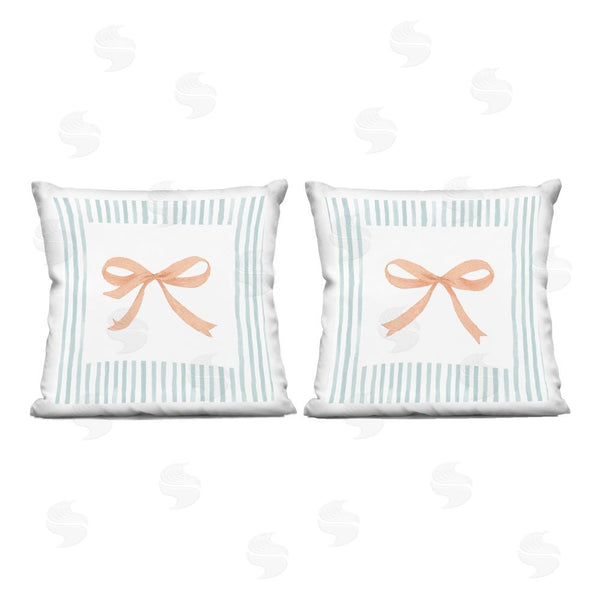 stupell industries Patricia Pinto | Striped Feminine Bows Throw Pillow