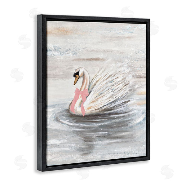 Stupell Industries Patricia Pinto | Swan With Pink Bow & Ripples Wall Art