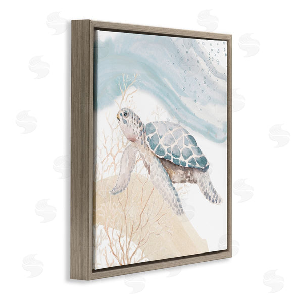 Stupell Industries Patricia Pinto | Swimming Aquatic Turtle