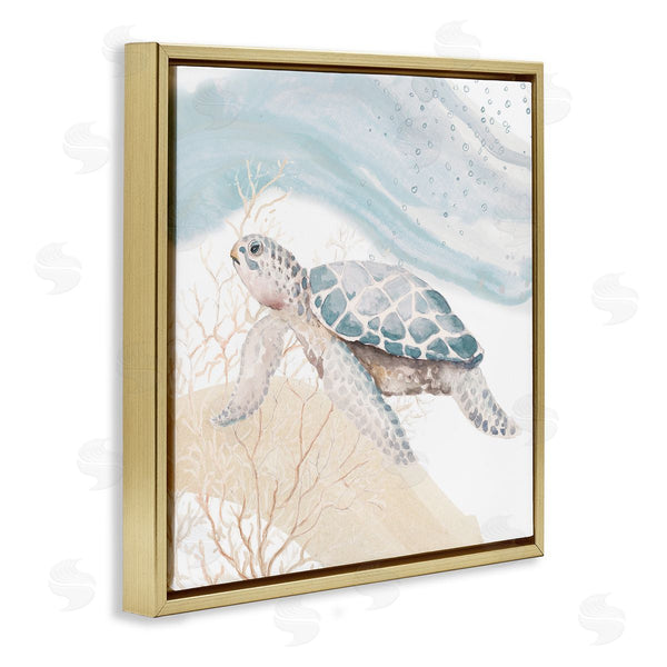 Stupell Industries Patricia Pinto | Swimming Aquatic Turtle