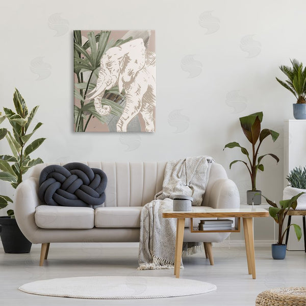 Stupell Industries Patricia Pinto | Tropical Jungle Elephant Wall Art