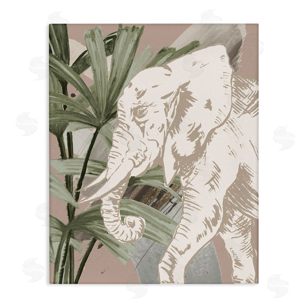 stupell industries Patricia Pinto | Tropical Jungle Elephant Wall Art