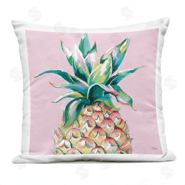 Stupell Industries Patricia Pinto | Tropical Pineapple Pink Pop Printed Throw Pillow