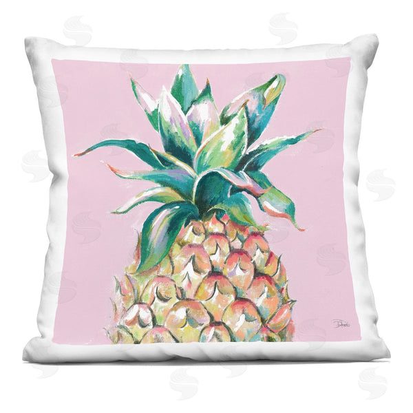 stupell industries Patricia Pinto | Tropical Pineapple Pink Pop Printed Throw Pillow