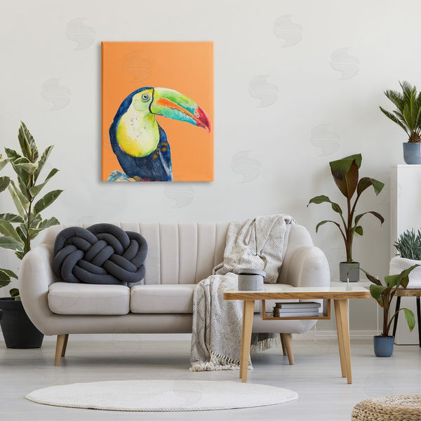 Stupell Industries Patricia Pinto | Tropical Toucan Portrait Vivid Beak Rainforest Bird Wall Art