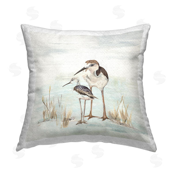 Stupell Industries Patricia Pinto | Two Sandpiper Beach Birds Printed Throw Pillow