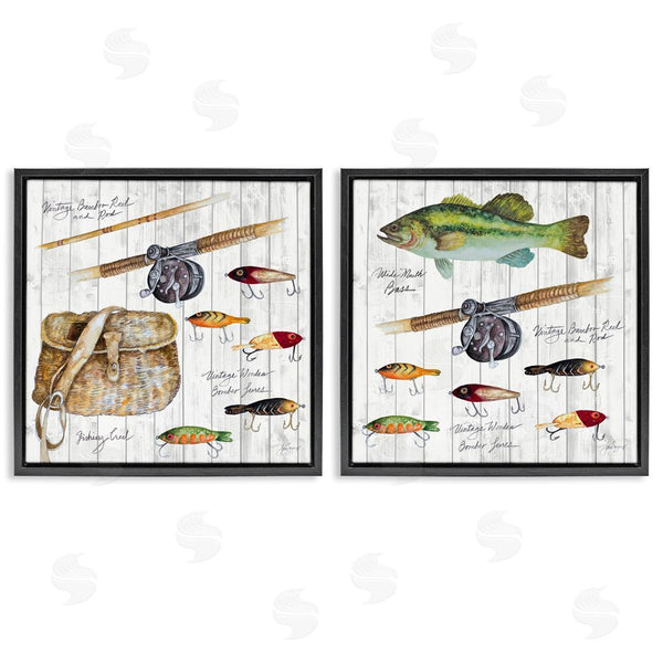 Stupell Industries Patricia Pinto | Vintage Fishing Gear Wall Art