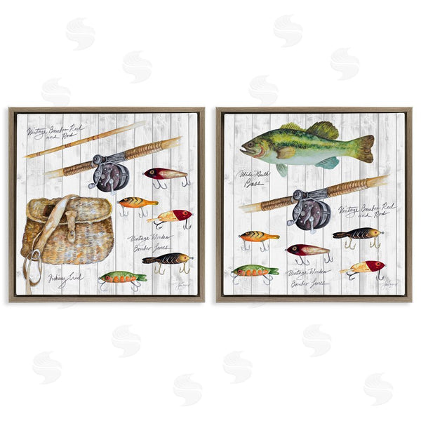 Stupell Industries Patricia Pinto | Vintage Fishing Gear Wall Art