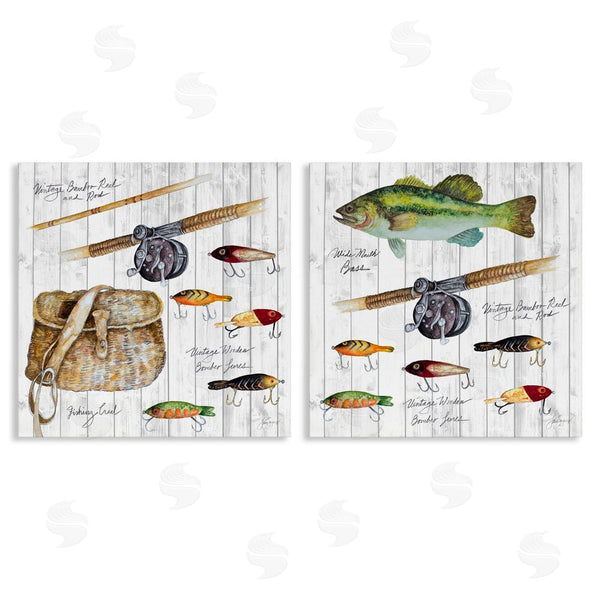 stupell industries Patricia Pinto | Vintage Fishing Gear Wall Art
