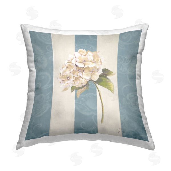 stupell industries Patricia Pinto | Vintage Hydrangea Sprig Printed Throw Pillow