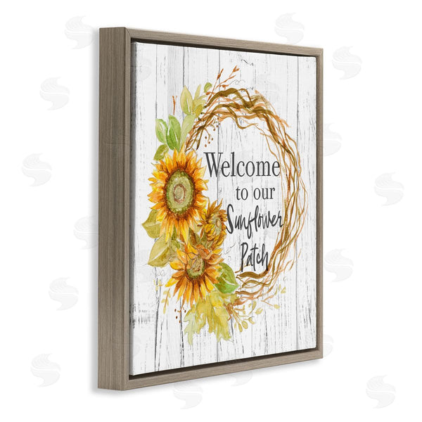 Stupell Industries Patricia Pinto | Welcome Rustic Floral Wreath