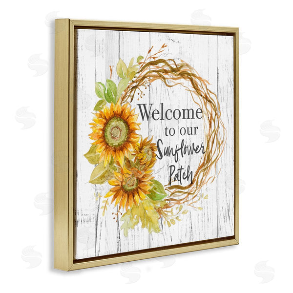 Stupell Industries Patricia Pinto | Welcome Rustic Floral Wreath