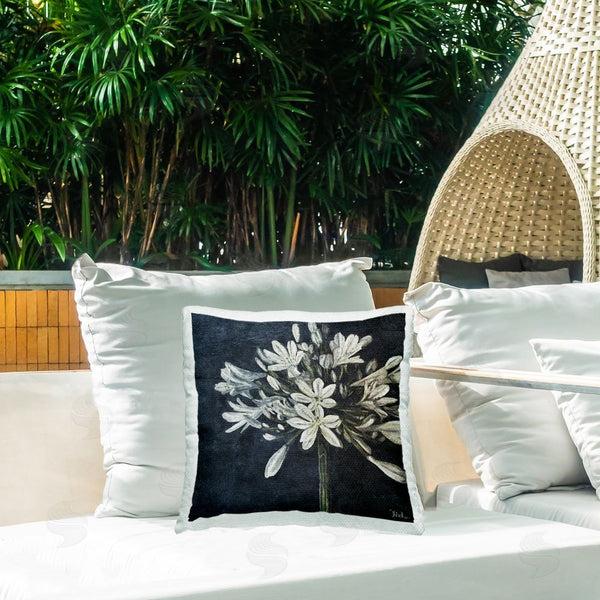 Stupell Industries Patricia Pinto | White Herb Blooms Printed Throw Pillow