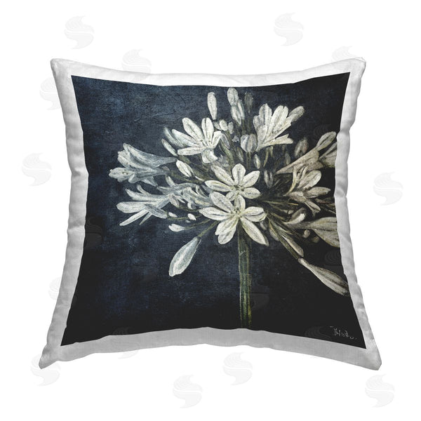 stupell industries Patricia Pinto | White Herb Blooms Printed Throw Pillow