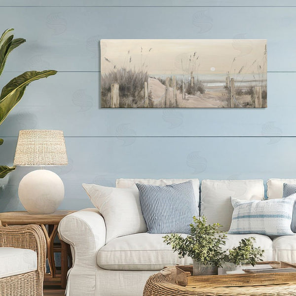 Stupell Industries Patricia Pinto | White Moon Over Ocean Wall Art