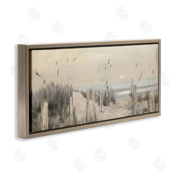 Stupell Industries Patricia Pinto | White Moon Over Ocean Wall Art