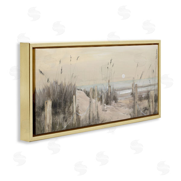 Stupell Industries Patricia Pinto | White Moon Over Ocean Wall Art