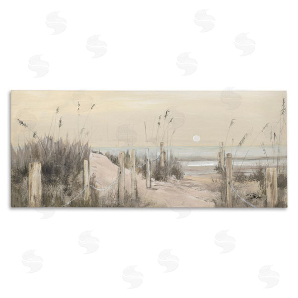 stupell industries Patricia Pinto | White Moon Over Ocean Wall Art