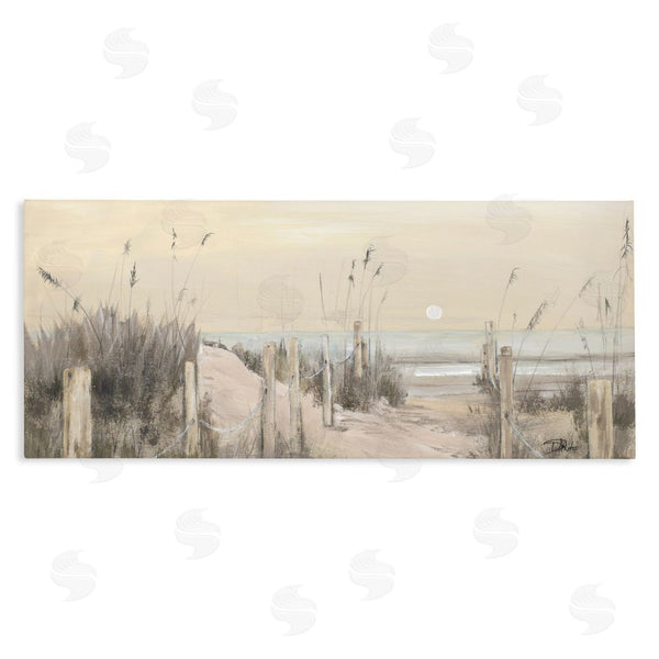 stupell industries Patricia Pinto | White Moon Over Ocean Wall Art