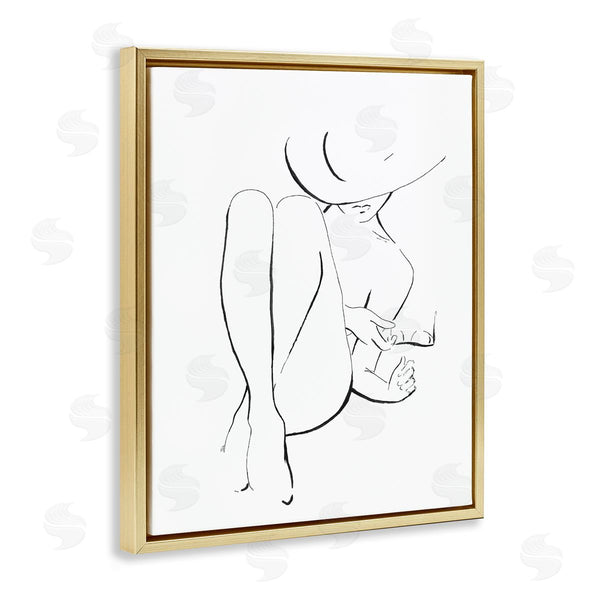 Stupell Industries Patricia Pinto | Woman In Sun Hat Minimal Line Drawing