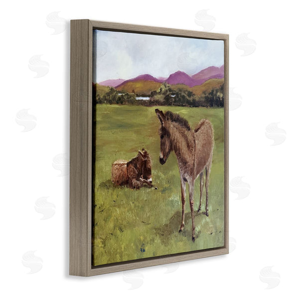 Stupell Industries Patricia Reynolds | Donkey Duo In Pasture Wall Art