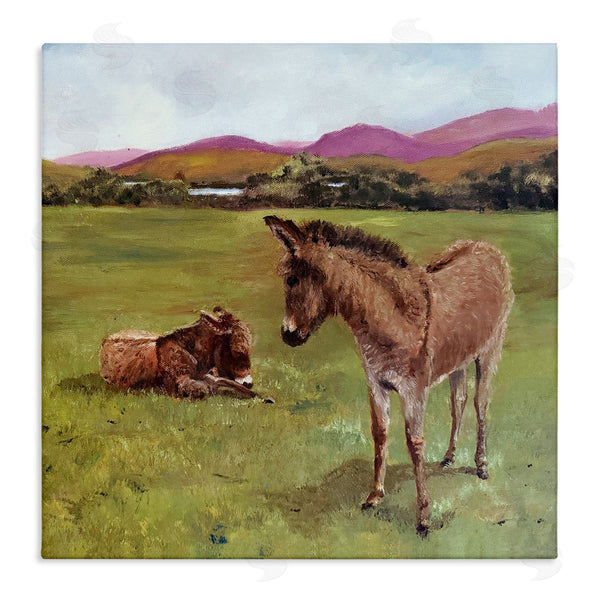 stupell industries Patricia Reynolds | Donkey Duo in Pasture Wall Art