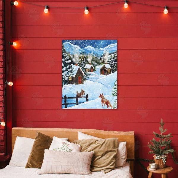 Stupell Industries Patricia Reynolds | Snowy Christmas Cabins Trio