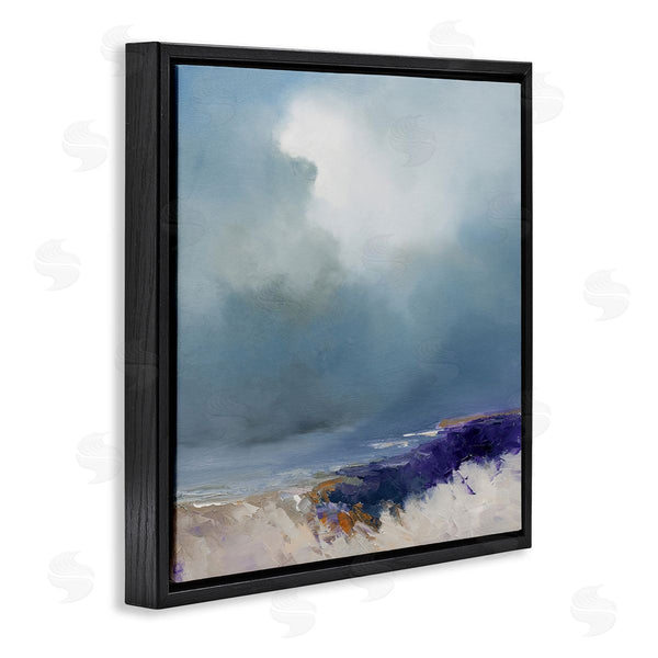 Stupell Industries Patrick Dennis | Overcast Ocean Splashing Waves Wall Art
