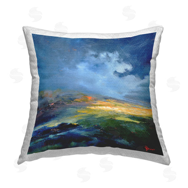 Stupell Industries Patrick Dennis | Stormy Abstract Landscape Printed Throw Pillow