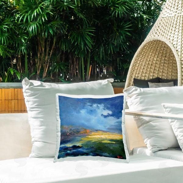 Stupell Industries Patrick Dennis | Stormy Abstract Landscape Printed Throw Pillow