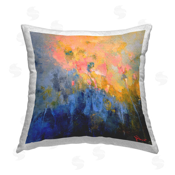 Stupell Industries Patrick Dennis | Vivid Abstract Blossoms Printed Throw Pillow